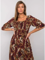 Šaty DHJ SK 13965.71P kaštanová