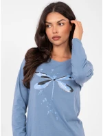 Pyžamo DU PI FP 008.30 šedomodré Pyžamo DU PI FP 008.30 šedomodré