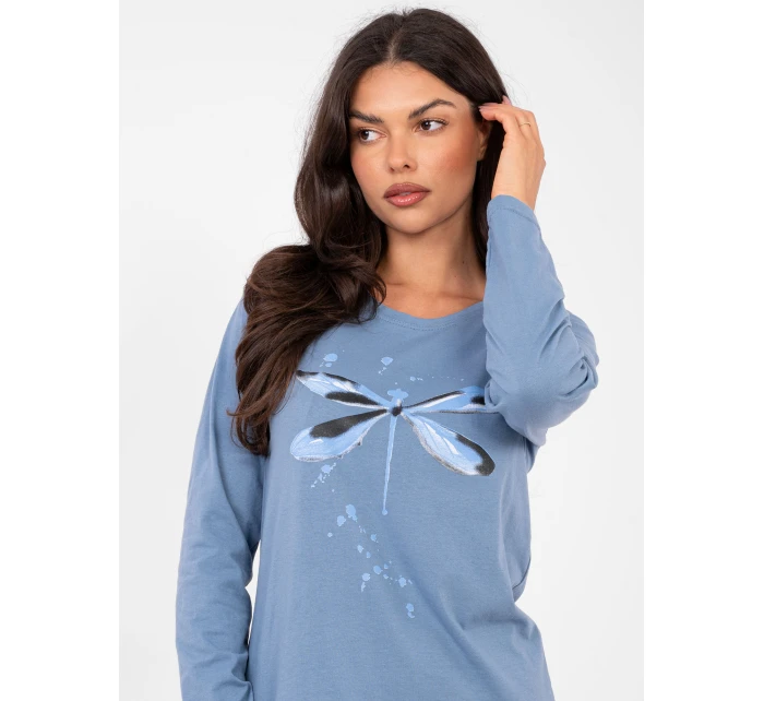 Pyžamo DU PI FP 008.30 šedomodré Pyžamo DU PI FP 008.30 šedomodré