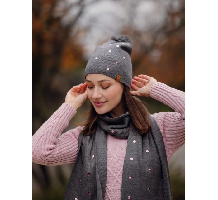 Dámský set šály a čepice Vuch Nurit Set Grey