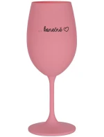 ...KONEČNĚ - růžová sklenice na víno 350 ml