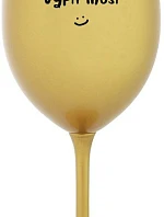 NĚKDO TO VYPÍT MUSÍ - zlatá sklenice na víno 350 ml