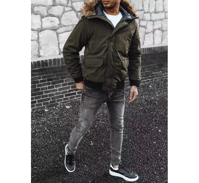 Pánská zimní zelená bunda FashionStreet TX4308