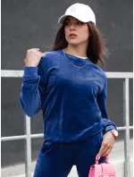Dámský velurový komplet URBANVELVET navy blue FashionStreet AY1057 Dámský velurový komplet URBANVELVET navy blue FashionStreet AY1057