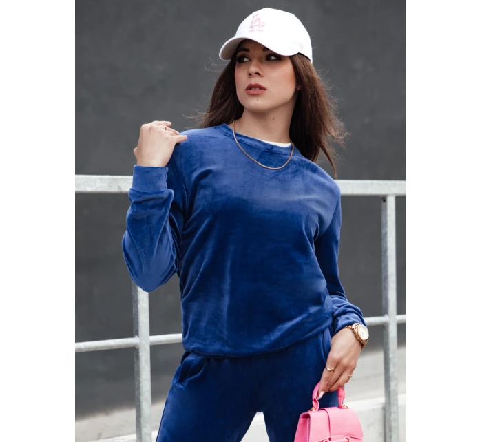 Dámský velurový komplet URBANVELVET navy blue FashionStreet AY1057 Dámský velurový komplet URBANVELVET navy blue FashionStreet AY1057