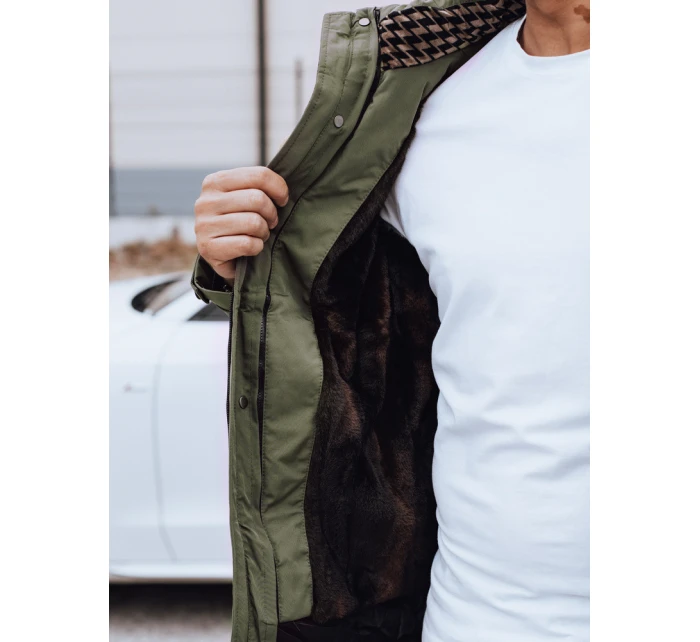 Pánská zimní bunda s kapucí zelená FashionStreet TX4910