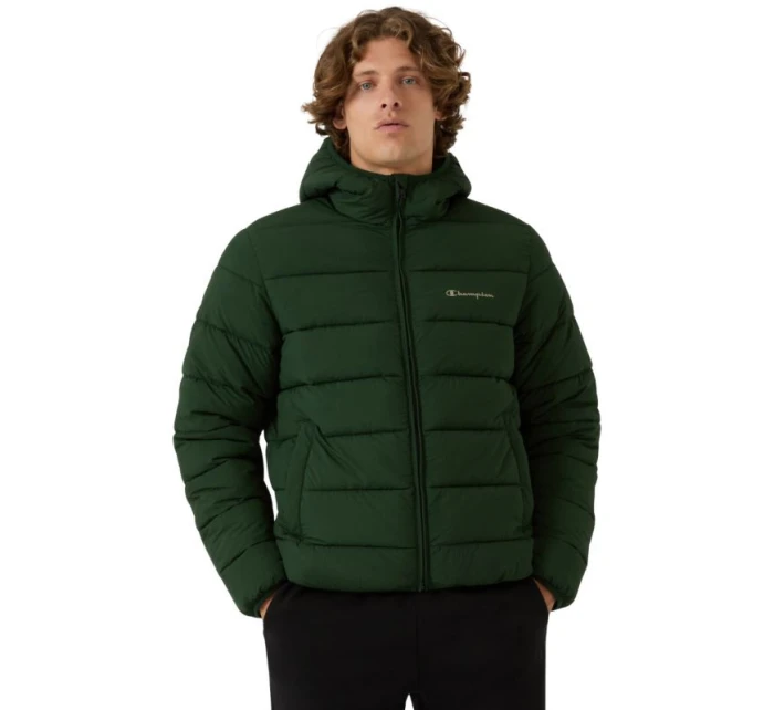 Pánská bunda s kapucí zelená pánské model 21813678 - CHAMPION Pánská bunda s kapucí zelená pánské model 21813678 - CHAMPION