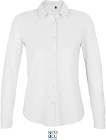 NEOBLU Basile Women Piqué halenka s dlouhým rukávem 24.3791 optic white