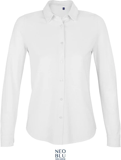 NEOBLU Basile Women Piqué halenka s dlouhým rukávem 24.3791 optic white NEOBLU Basile Women Piqué halenka s dlouhým rukávem 24.3791 optic white