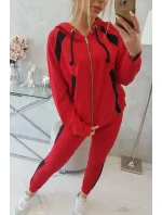 Sportovní sada s pruhy červená