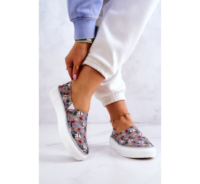 Dámské tenisky nazouvací Memory Foam Big Star model 21577194 šedé - Big Star Shoes