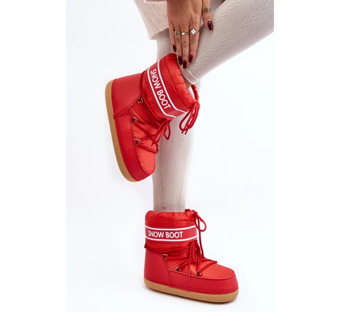 Dámské vázané sněhule Červené model 21642427 - Boto