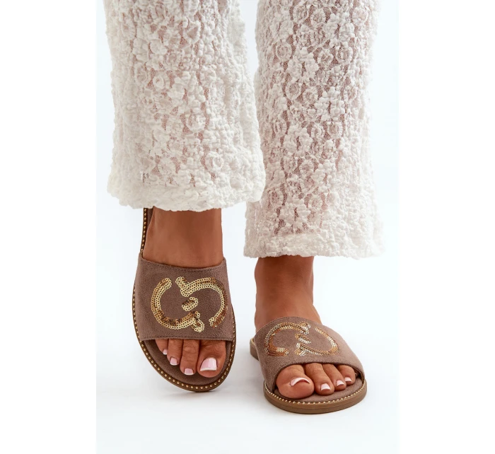 Dámské Ploché Žabky S  Hnědé model 21665087 - S.Barski