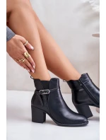 Dámské Botky Na Podpatku Zateplené S Černé model 21674045 - Boto Dámské Botky Na Podpatku Zateplené S Černé model 21674045 - Boto