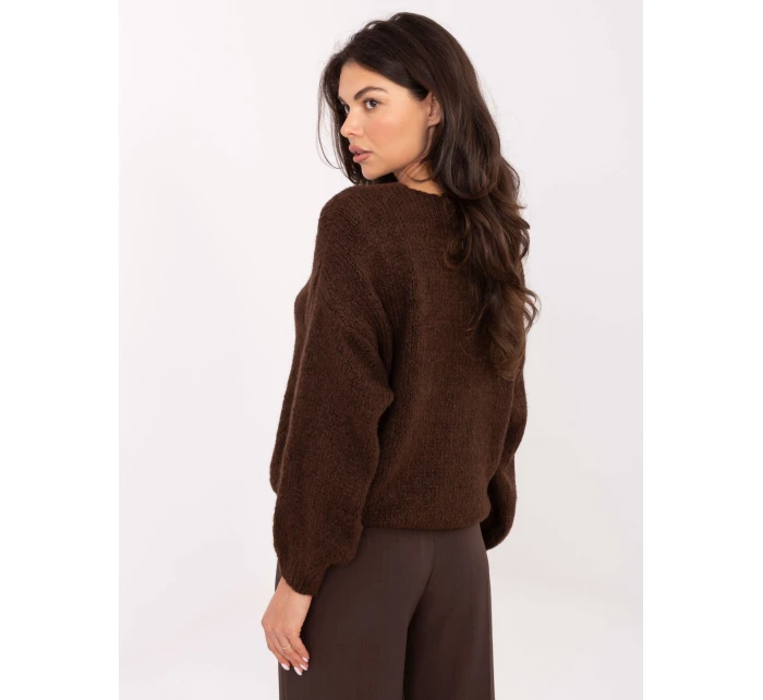 Jumper MI SW 0309.89 tmavě hnědý Jumper MI SW 0309.89 tmavě hnědý