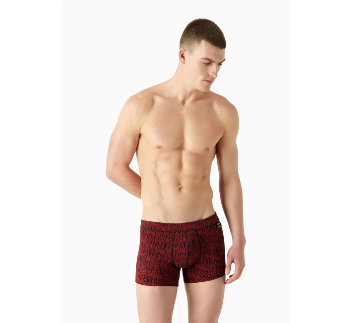 Pánské boxerky 112074 3F508 56936 černé se vzorem - Emporio Armani Pánské boxerky 112074 3F508 56936 černé se vzorem - Emporio Armani