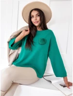 Dámský oversize svetr GAIA zelený Dstreet model 21970655 - FashionStreet