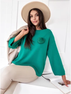 Dámský oversize svetr GAIA zelený Dstreet model 21970655 - FashionStreet