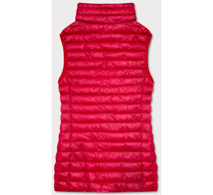 Tmavě červená krátká dámská prošívaná vesta model 17199562 - J.STYLE