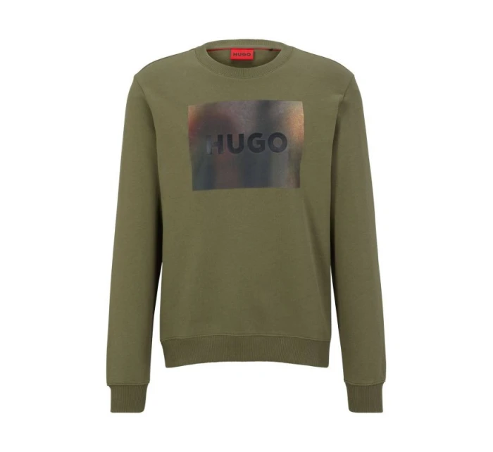 Boss pánská bavlněná pletená mikina s potiskem zelená model 21462231 pánské - Hugo