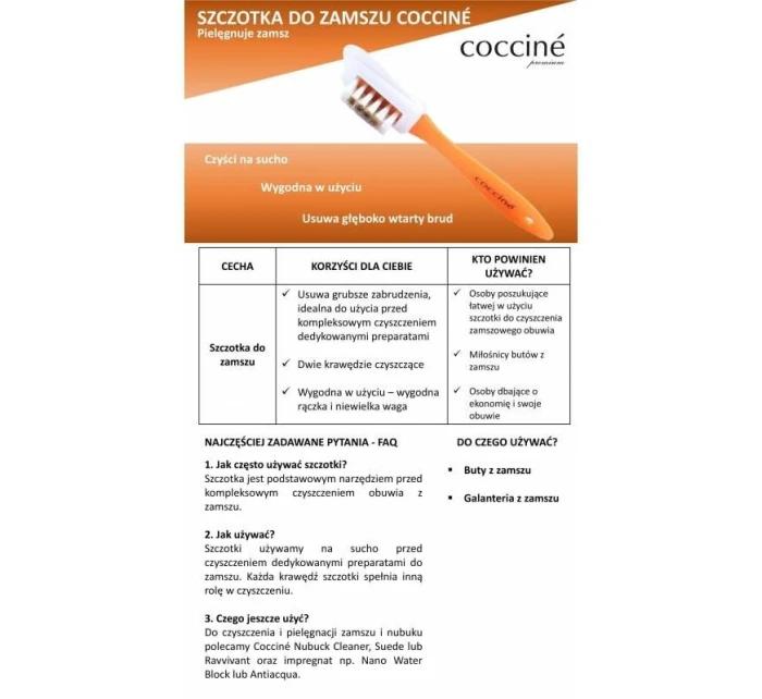 Kartáč na čištění semiše Coccine DA0234