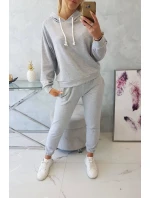 Šedá mikina s kapucí