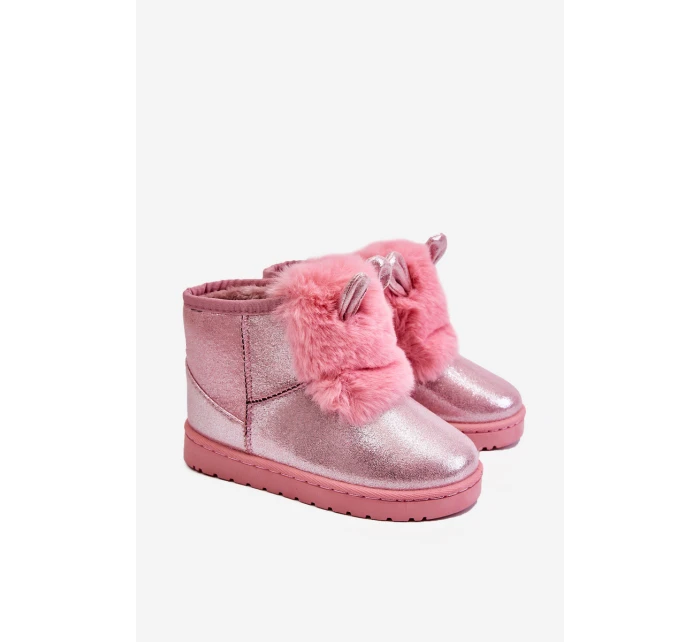 Dívčí Sněhové Boty S Kožešinou S Růžový Betty model 21605032 - Boto