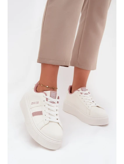 Dámské Sneakersy Na Platformě Big Star SS274346 Bílé Dámské Sneakersy Na Platformě Big Star SS274346 Bílé