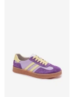 Kožené Dámské Tenisky LR61-7059 Fialové Kožené Dámské Tenisky LR61-7059 Fialové