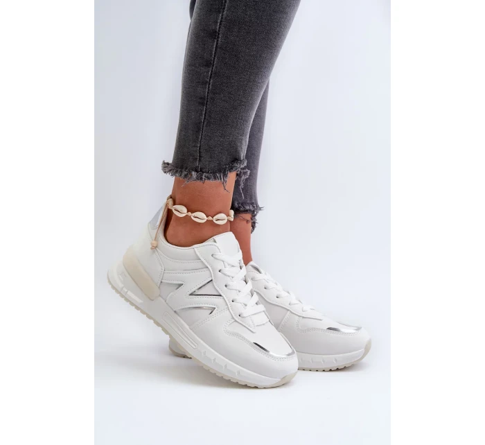 Dámské tenisky vyrobené z eko kůže bílé Kaimans Dámské tenisky vyrobené z eko kůže bílé Kaimans