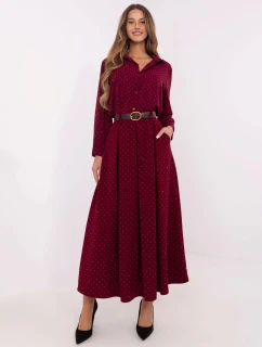 Dámská dlouhá sukně DHJ SD 19720-1.32 Bordó s třpyt kamínky - FPrice