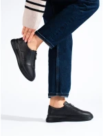 Krásné  polobotky černé dámské bez podpatku