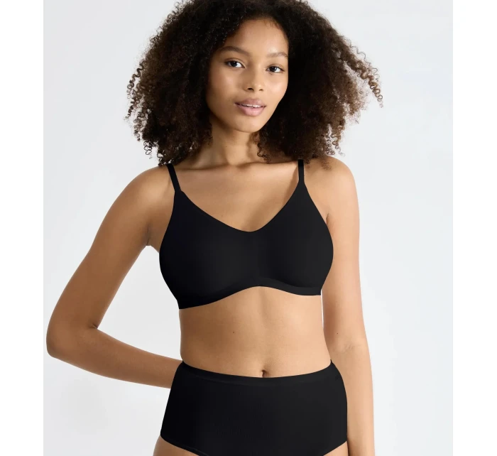 Dámská podprsenka GO Daily Cotton Soft bra - BLACK - černá 0004 - SLOGGI