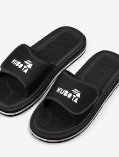 Pánské plážové žabky na suchý zip k bazénu černé Kubota