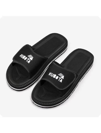 Pánské plážové žabky na suchý zip k bazénu černé Kubota