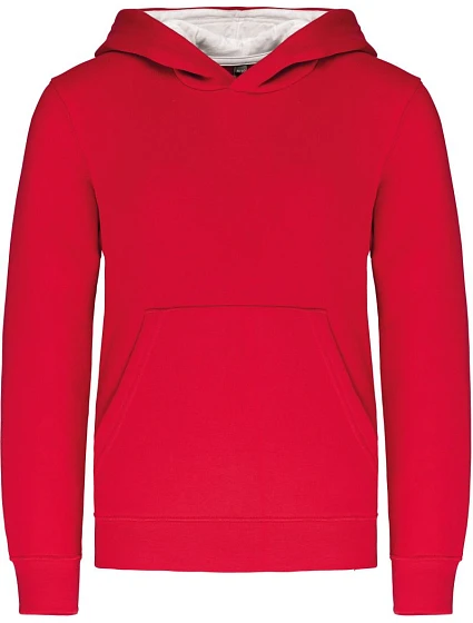 Kariban K 453 Dětská kontrastní mikina s kapucí 20.K453 red/white Kariban K 453 Dětská kontrastní mikina s kapucí 20.K453 red/white