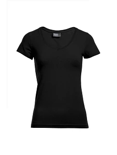 Dámské tričko Slim Fit s výstřihem do V 40. black model 22516017 - Promodoro
