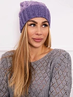 Čepice Paris fleece K213 fialová+pudrově růžová