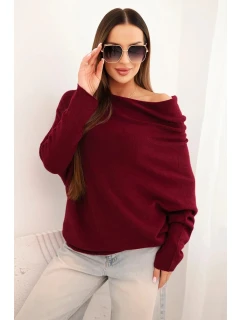 Dámský asymetrický svetr z viskózy model 21418456 - K-Fashion