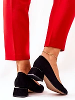 Semišové lodičky Lewski 3118 Černé