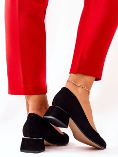 Semišové lodičky Lewski 3118 Černé