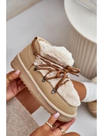 Nízké Sněhule Na Platformě S Kožešinou Béžové model 21674751 - D.Franklin