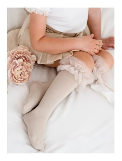 Bavlněné Dětské Podkolenky S Béžové model 21679125 - Milena