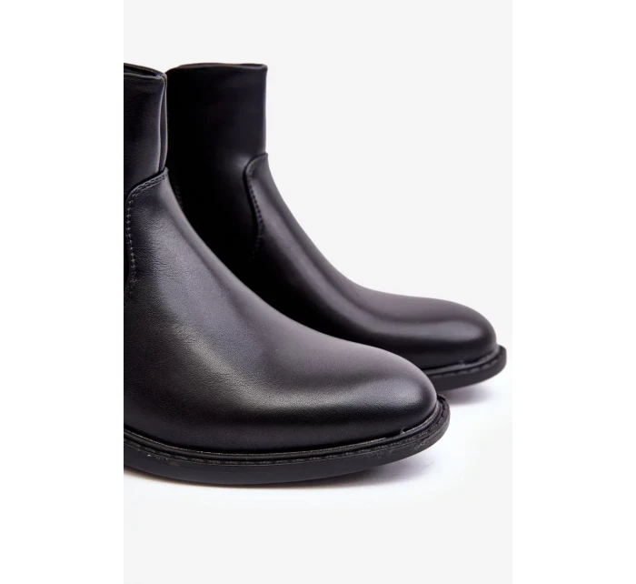 Pánské nízké kozačky na zip Black Brosta Pánské nízké kozačky na zip Black Brosta