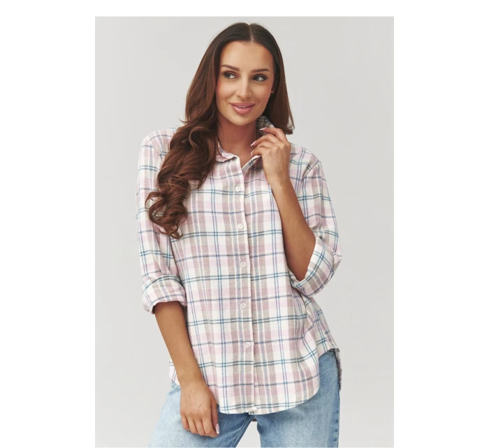 Košile s dlouhým rukávem  model 223232 Makadamia