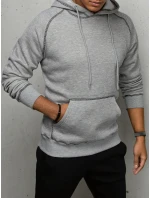 Pánská světle šedá mikina model 21967193 - Dstreet