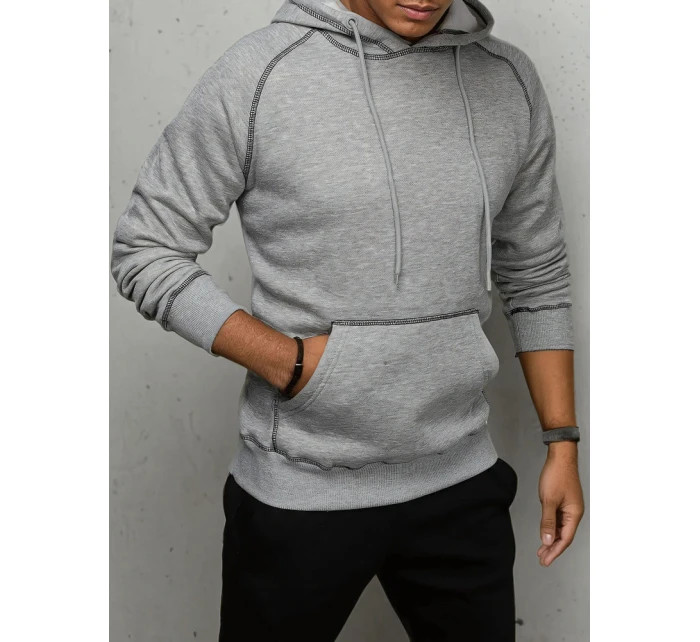 Pánská světle šedá mikina model 21967193 - Dstreet