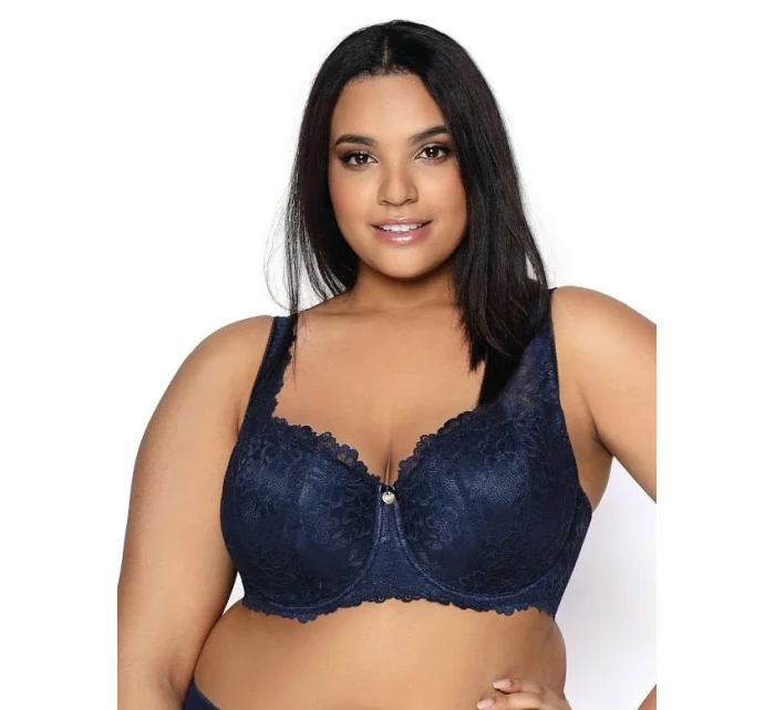 Tmavě modrá vyztužená dámská podprsenka Mat M-053/22 Carmela Big