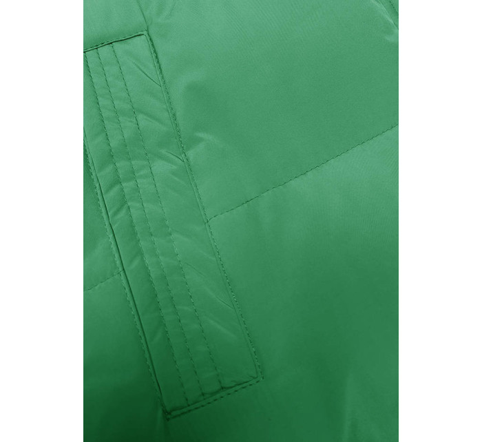 Hrubší zelená dámská vesta (23-008)
