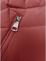 Tmavě červená péřová dámská zimní bunda (LHD-23032)